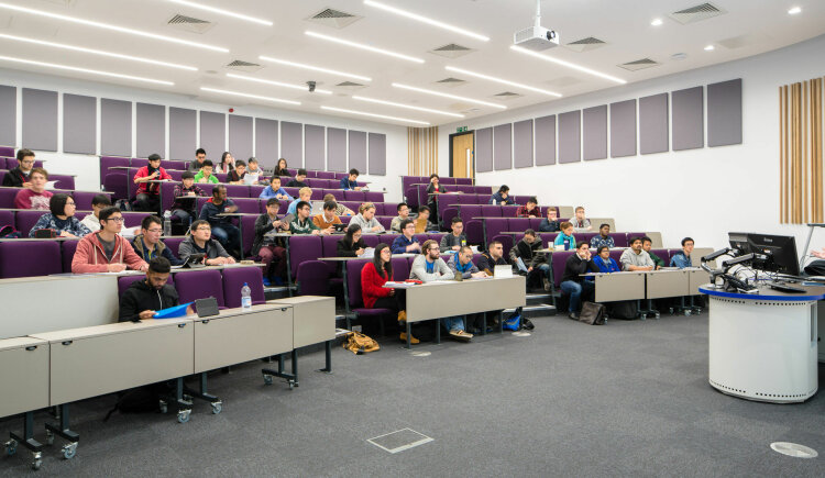 Lecture theatre full of students