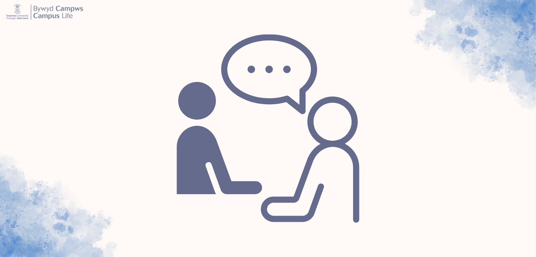 dau ffigwr yn siarad