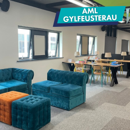 An image of Y Twyni Students' Union social space on Bay Campus