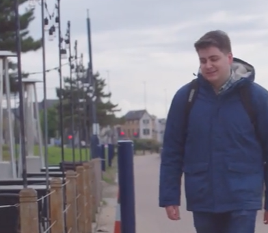 Alex C walking into secrets. 