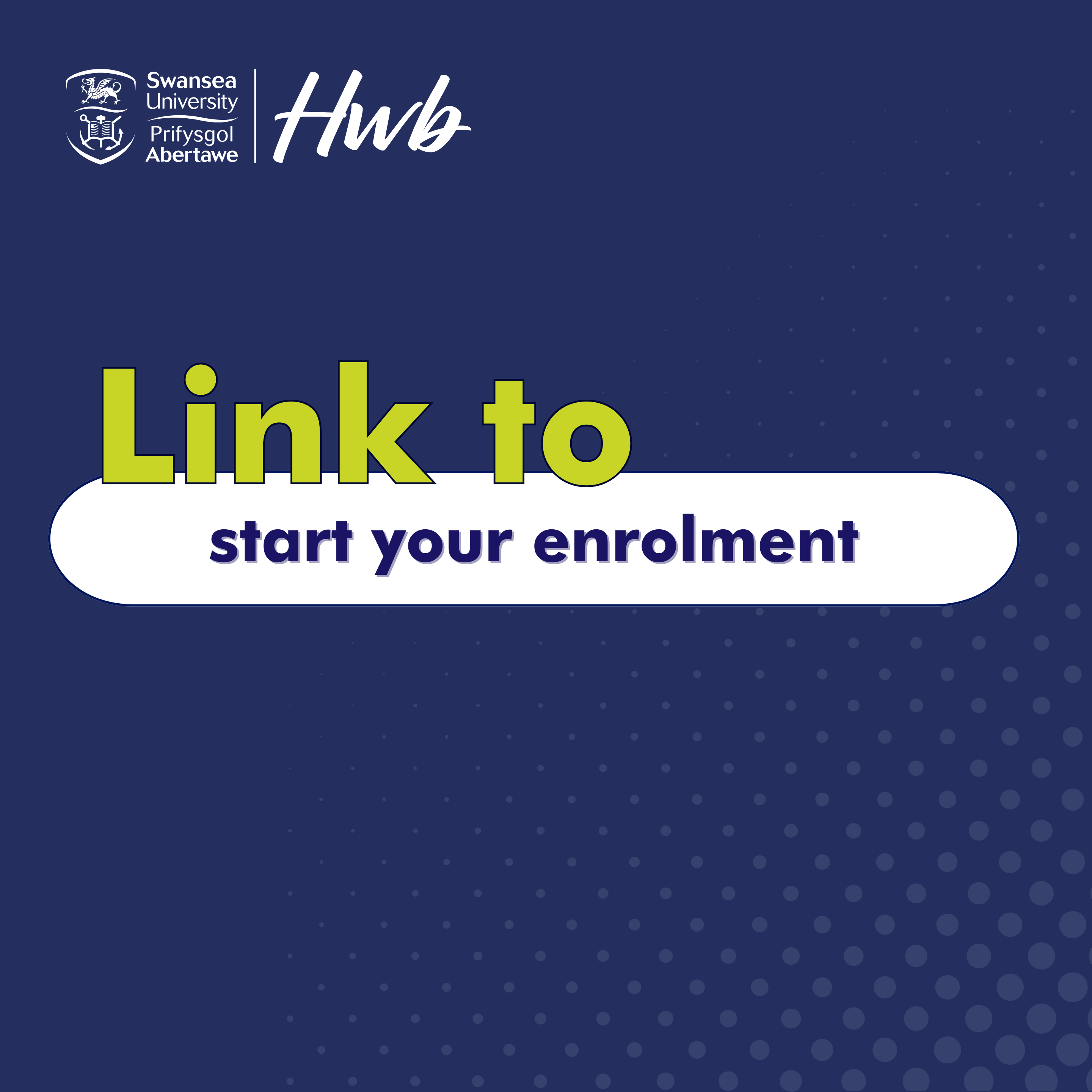 Title card saying 'Link to start your enrolment'.