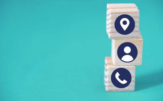 Building blocks with contact symbols on 