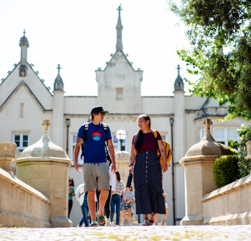 Picture of students on campus
