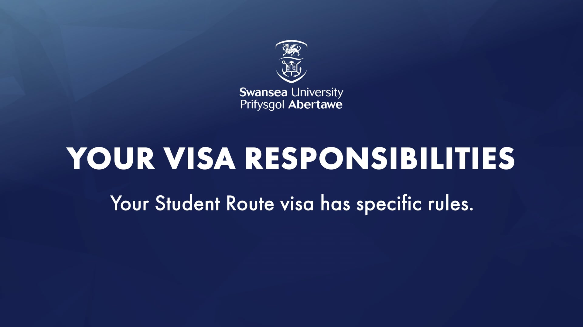 Video of Student Route Visa Responsibilities