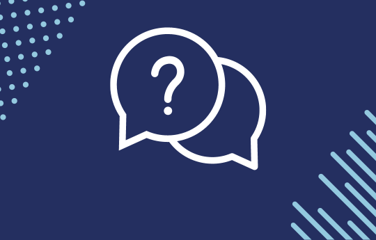 A thought bubble with a question mark