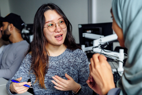 Students talking