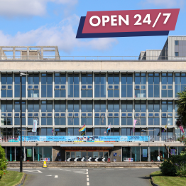 The exterior of Fulton House building on Singleton Park Campus, Swansea University - taken from the main driveway.